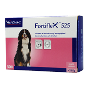 Fortiflex 525. Tilskudsfoder til bevægeapparatet til hunde over 25 kg. 30 tabletter